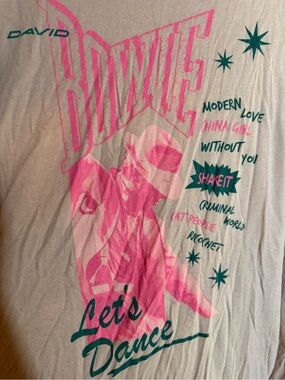 David Bowie, XXL, "Let's Dance" graphic tee, 100% cotton